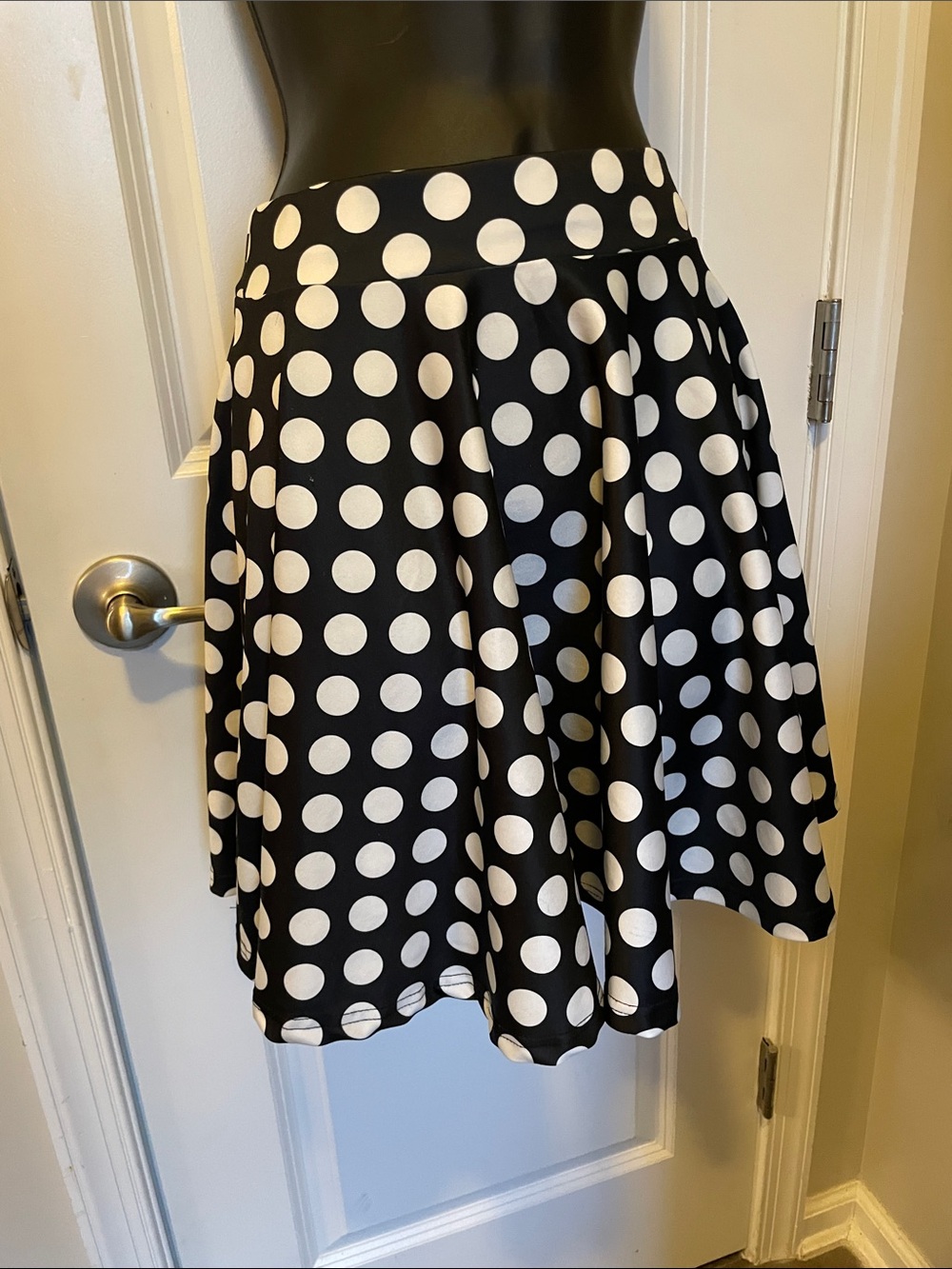 Black and White Polka Dot Skirt